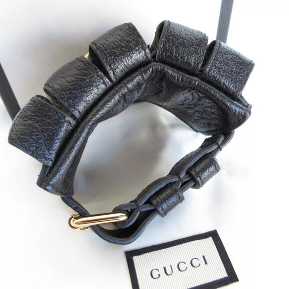 Auth GUCCI Lip case black leather - Picture 6 of 16